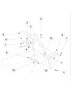 Foot Pedal Deck Lift Assembly Diagram and Parts List for M60-KW 53CB5D8X750-25-HP-OHV Cub Cadet Lawn Tractor